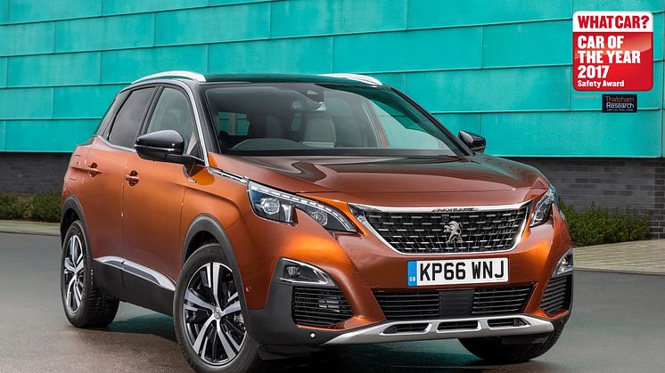 The Peugeot 3008 - Thatcham Research sponsored What Car? Safety Award 2017 Runner-Up