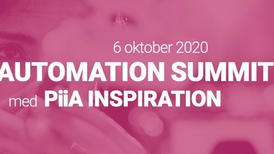 Pressinbjudan: Automation Summit med PiiA Inspiration – digital konferens den 6 oktober