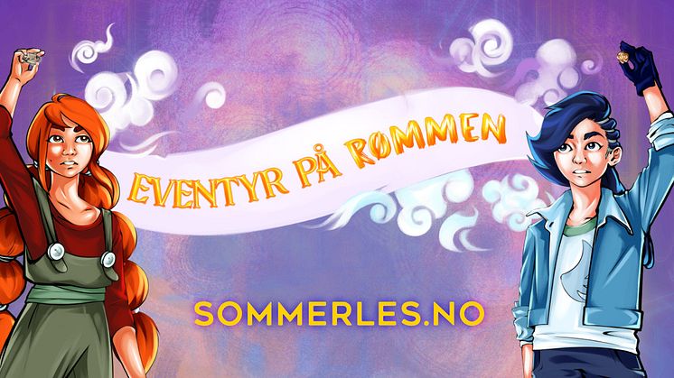 I den nasjonale lesekampanjen Sommerles kan barn over hele Norge blant annet følge historien "Eventyr på rømmen" av forfatter Mari Moen Holsve. Illustrasjon: Sommerles