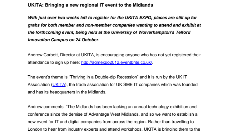 Bringing a new regional IT event to the Midlands 