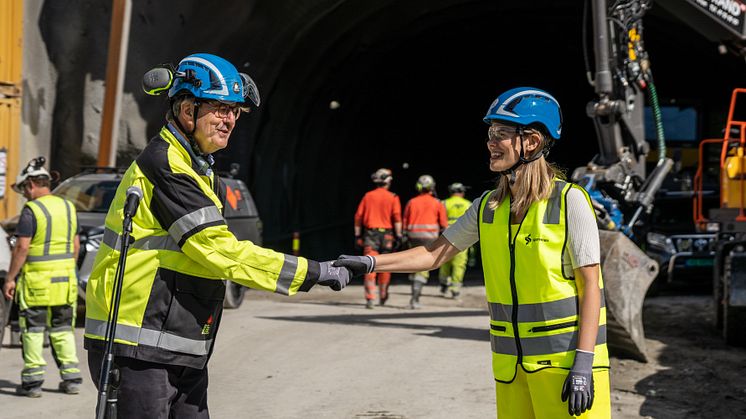 Østensjøbanen, Per Magne Mathisen og Sirin Stav. Foto: Sporveien /Stian Olsson