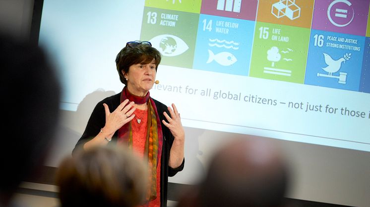 Professor ved KU og medlem af Klimarådet Katherine Richardson, fortæller om teknologiens rolle i indfrielsen af FN's verdensmål