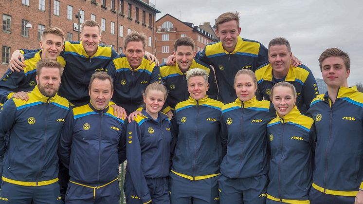 Den svenska VM-truppen 2019 fotad på landslagsläger i Malmö