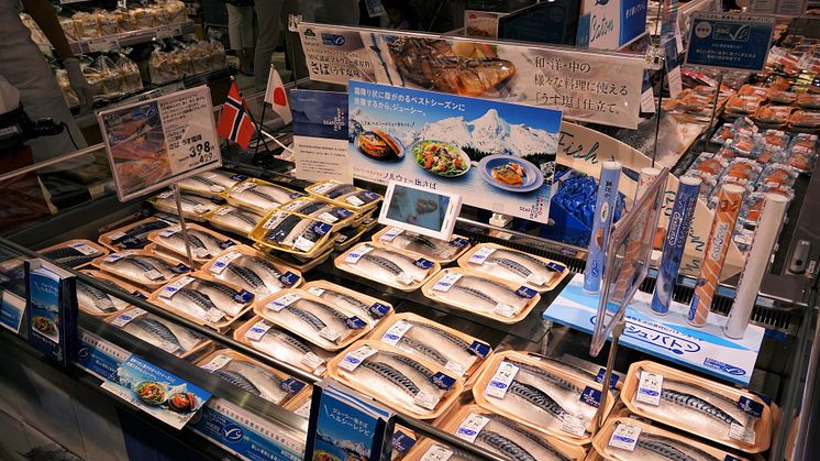 Norsk makrell i Japansk butikk