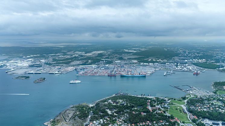 The terminals in the outer port area at the Port of Gothenburg. Photo: Gothenburg Port Authority.