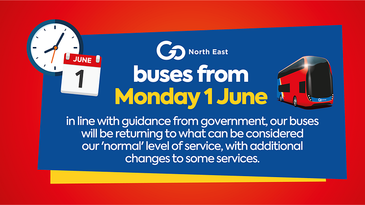 Service changes from Monday 1 June
