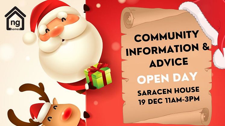 ng homes' next Community Information and Advice Day is on 19 December 