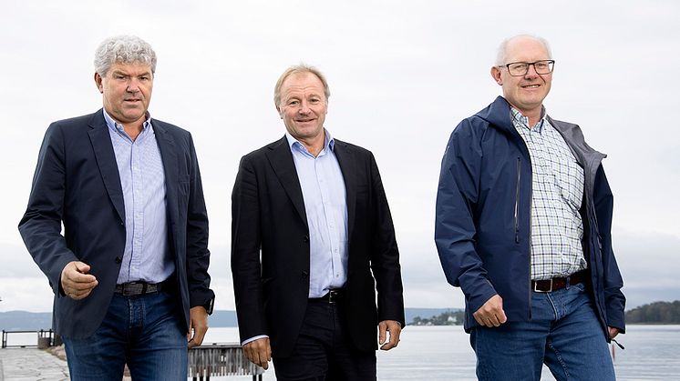 Fra venstre: Jan Henning Quist (ECT), Bård Hernes (Norconsult) og Jon Aas (ECT). Foto: Trygve Indrelid, NTB 