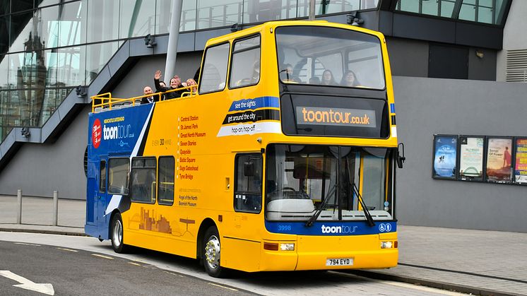 Get set for open top bus fun with the new NewcastleGateshead Toon Tour sightseeing bus from Go North East
