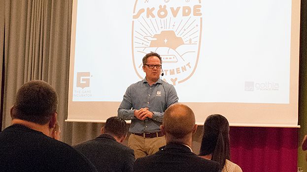 Petri Ahonen, Senior Business Developer och ansvarig för dagen, hälsade välkomna till den första upplagan av  Skövde Investment Day
