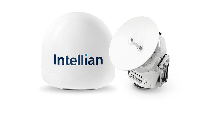 Intellian’s innovative v45C antenna is now qualified for operation on the Intelsat FlexMaritime network