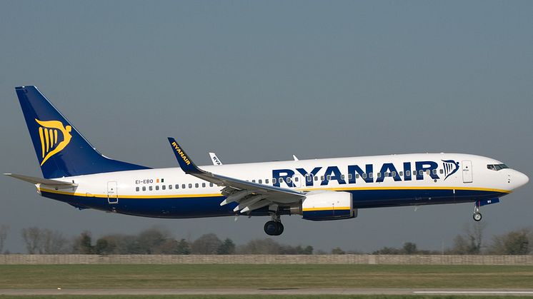Ryanair startar en ny flyglinje till Kraków