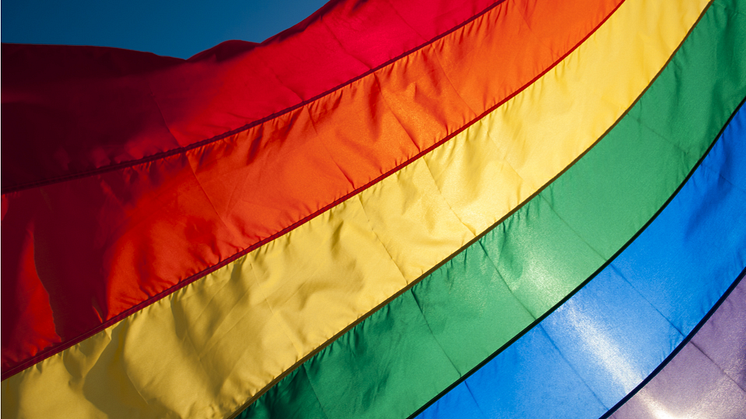 The Pride flag fills the frame. Royalty-free stock photo ID: 289525394.
