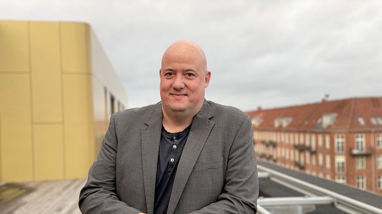 It-udvikler Klaus Mogensen på Vismas tagterrasse i Carlsberg Byen