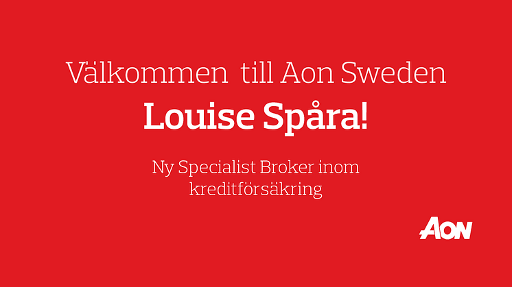 Aon har rekryterat Louise Spåra