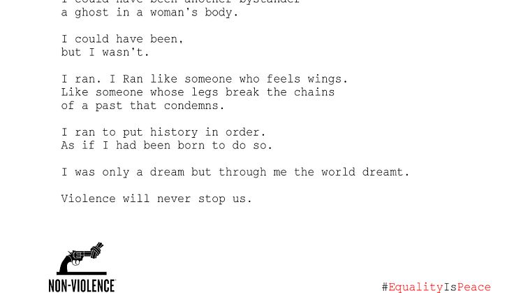 Equality is Peace - Poem by Kathrine Switzer