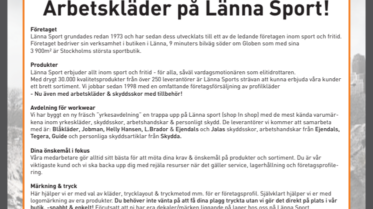 Arbetskläder hos Länna Sport