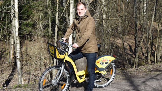 Swecon suunnittelija Mikko Raninen on ollut mukana suunnittelemassa järjestelmän laajennusta ja aikoo ottaa pyörät käyttöön koko kesäksi.