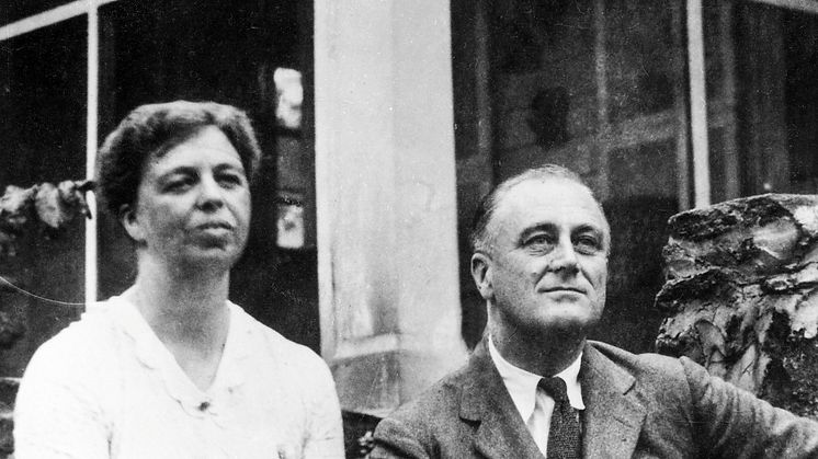 Franklin D. Roosevelt med hustrun Eleanor