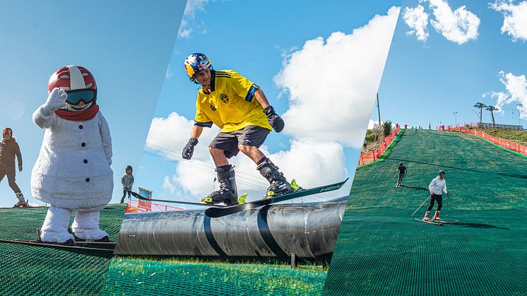 Skisesongen har åpnet hos SkiStar: Den nye SummerSki innviet i Stockholm Hammarbybacken