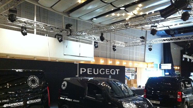 Peugeots breda transportbilsprogram på Nordbygg 
