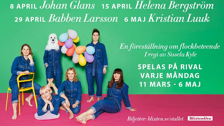 Helena Bergström ansluter till Humorgruppen Stallets måndagsklubb i vår - medverkar 15 april!