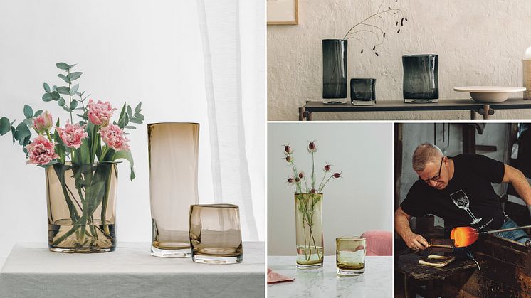 Sine - en ny serie munnblåste, unike vaser og lyslykter i organiske former.