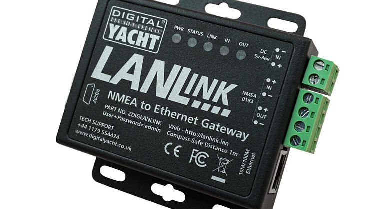 Digital Yacht Europe launches LANLink NMEA to Ethernet Gateway