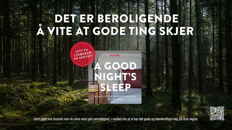 Scandic Norge lanserer lydbok for bedre søvn 