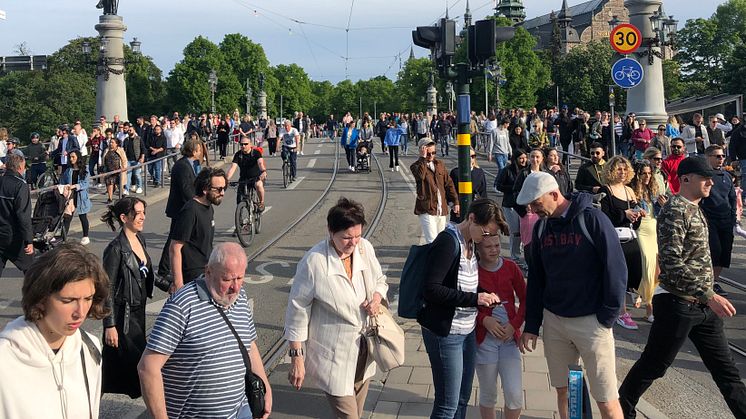 En tredjedel av de intervjuade under den nyss avslutade trafiksmarta testveckan uppgav att de föredrar att promenera till Djurgården.
