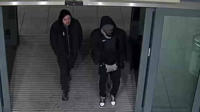 [Image of two men police want to identify]