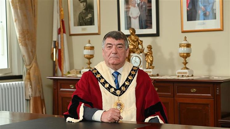 Pictured is Mayor of Mid and East Antrim, Alderman Noel Williams.