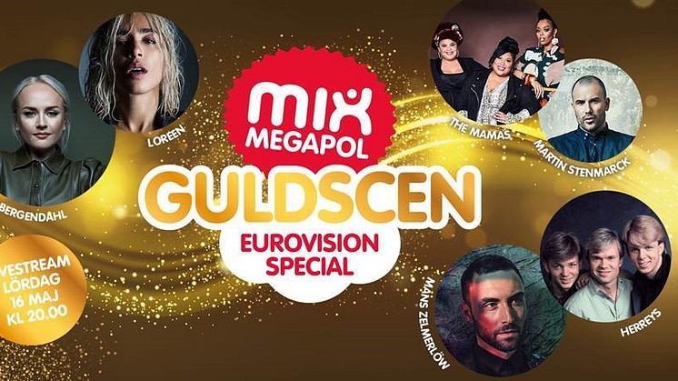 Eurovisionstjärnor på Mix Megapol Guldscen.