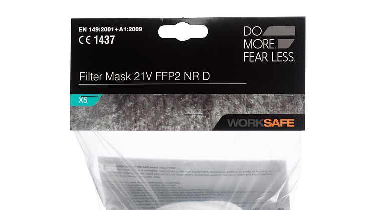 Worksafe filtrerande halvmask 21V FFP2 NR D