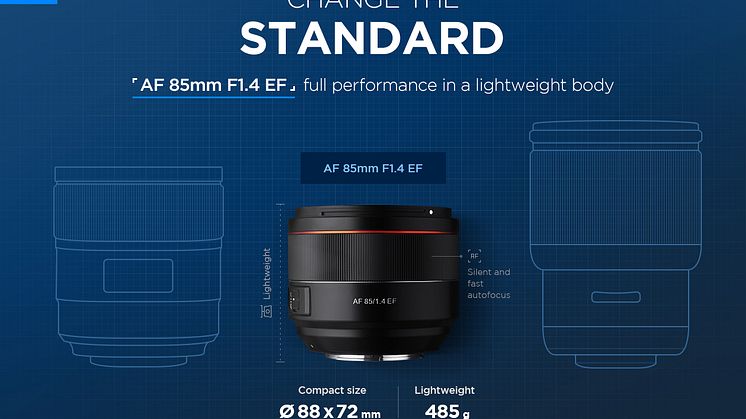 Samyang AF 85mm F1.4 EF ist ein Full Frame Objektiv für Canon EF Vollformat DSLR Kameras