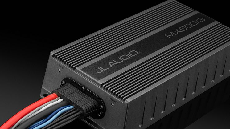 JL Audio's new compact, 3-Channel, weatherproof marine amplifier - the MX600/3