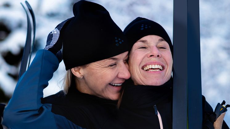 Kristin Kaspersen och Magdalena Forsberg ska åka Vasaloppet 2020 Foto Sofia Kallner