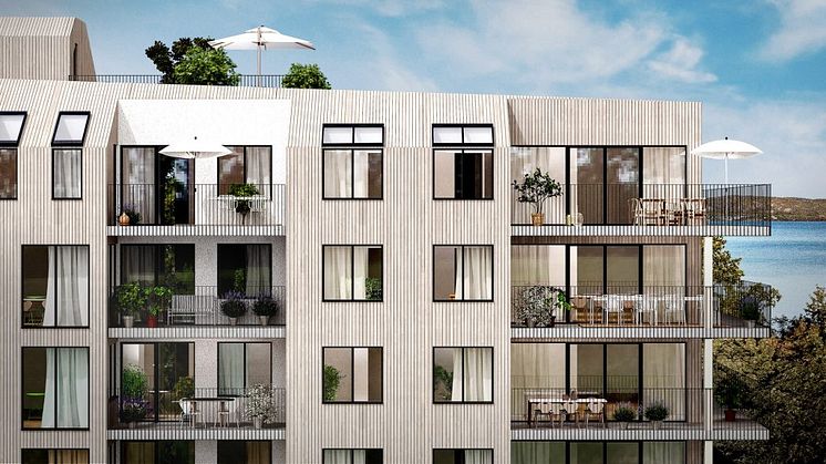 100 procent koldioxidbantad betong när Gärahovs Bygg bygger bostadsrätter vid Vättern