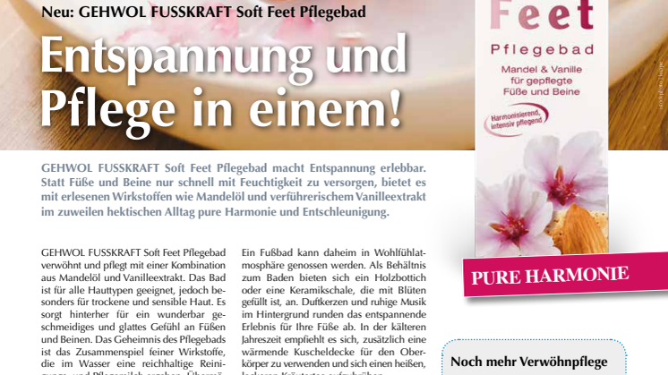 GEHWOL FUSSKRAFT Soft Feet Pflegebad: Entspannung und Pflege in einem!