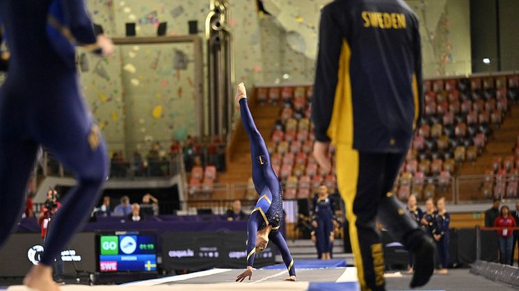 Under 2024 är det åter igen dags för EM i truppgymnastik. Vid senaste EM i Luxemburg 2022 tog de svenska landslagen medalj i samtliga klasser. Foto: Filippo Tomasi.