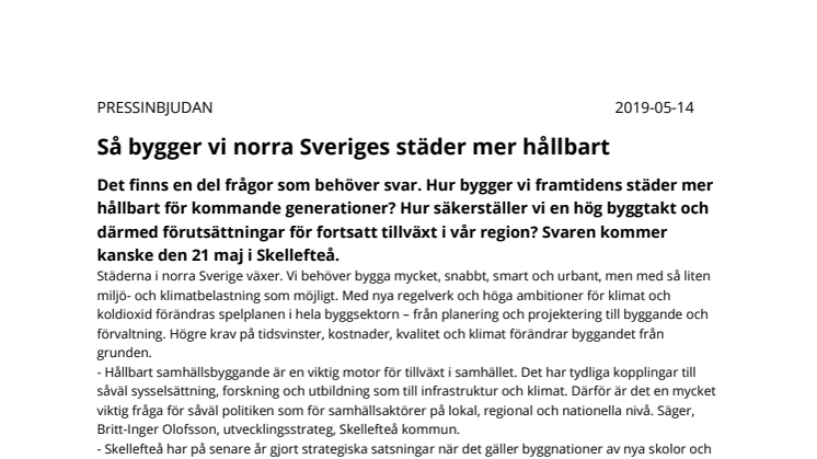 Så bygger vi norra Sveriges städer mer hållbart