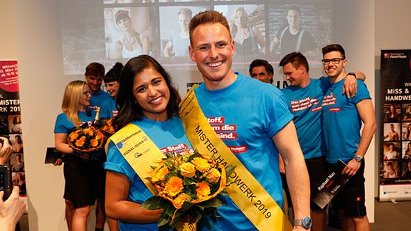 Priyanka Balamohan und Robert Dittrich sind Miss und Mister Handwerk 2019. Jetzt geht der Wettbewerb in sein zehntes Jahr. Foto: Werbefotografie Weiß