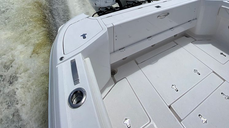 The CXO300 diesel outboard is now installed and running on the first boat located in North America. 