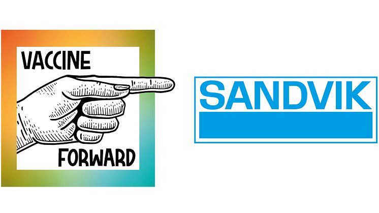 Sandvik Rock Tools AB donerar nu 100 000 kronor till det svenska, ideella insamlingsinitiativet Vaccine Forward.