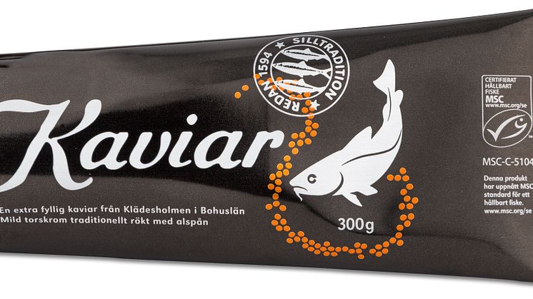 Klädesholmens Kaviar nu MSC-märk samt i ny design