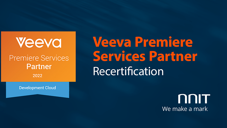 NNIT recertified as Veeva Premiere Services Partner
