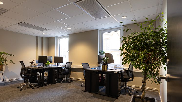 Efterfrågan på privata kontorsrum på coworkinganläggningarna i Stockholm är hög