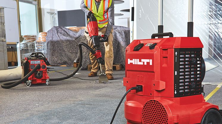 Med Hilti Air Cleaner får du kontroll over svevestøvet på byggeplassen.