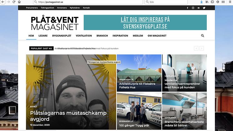 Utökad utgivningstakt samt ny webbdesign för Plåt & Vent Magasinet!