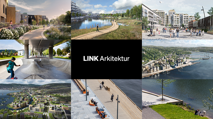 Et knippe av aktuelle byutviklingsprosjekter på gang i LINK Arkitektur. 